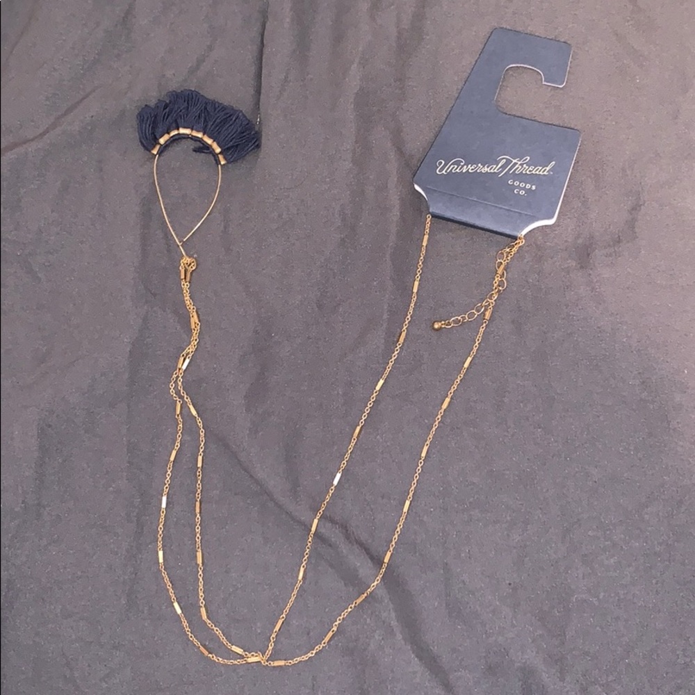 Blue statement necklace